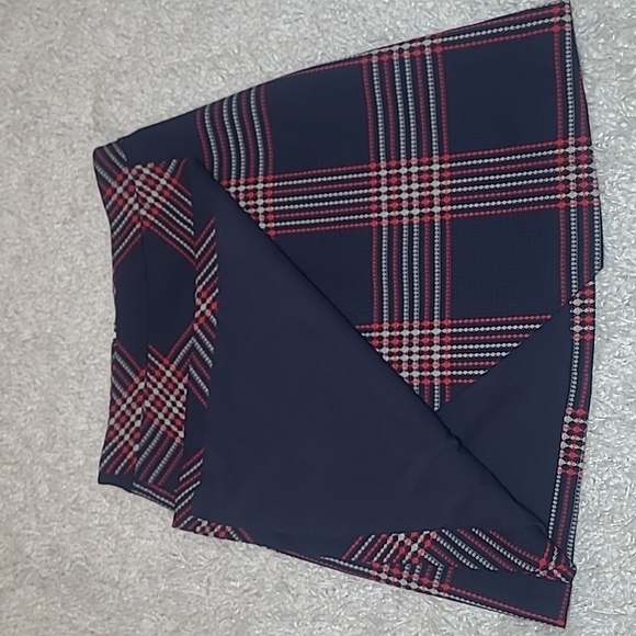 Halogen Navy & Red Plaid Jacquard A-Line Mini Skirt | Size 2P | Nordstrom - Picture 10 of 16